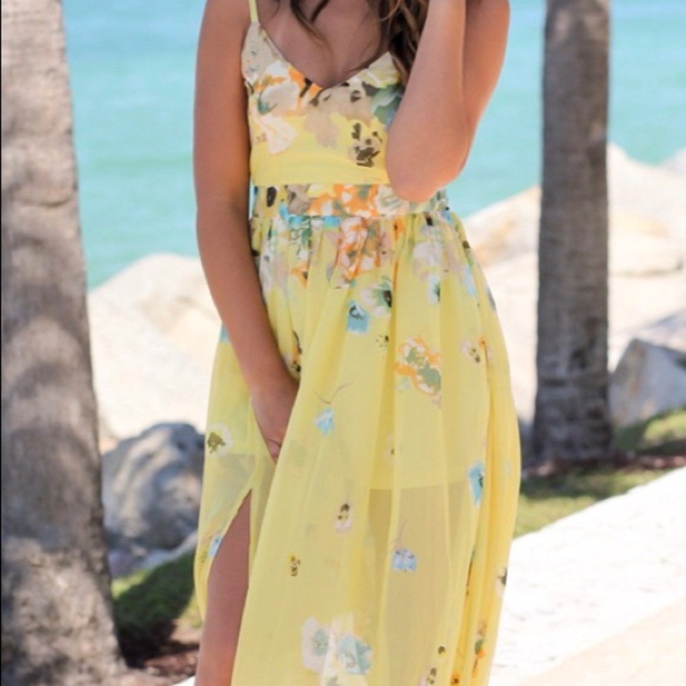 Summer floral maxi dress